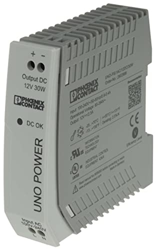PHOENIX CONTACT UNO-PS/1AC/12DC/30W UNO POWER Primär Getaktete, 1-phasig Eingang, 12 V DC / 30 W Ausgang