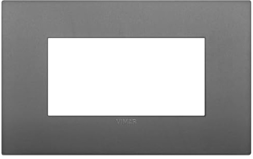 Vimar 19654.72 Arké placca Classic 4 moduli, 14.45x9x0.86cm, grigio