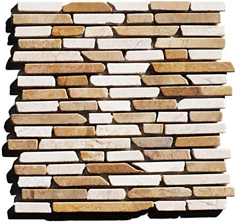 1 qm ST-1-436 Marmor Naturstein Stab Mosaikfliesen Wand-Design Bad Fliesen Lager Verkauf Stein-Mosaik Herne NRW