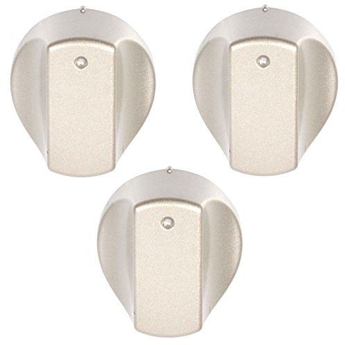 Spares2go Hot-Ari ix Control Switch Knobs Compatible with Hotpoint Oven Cooker Hob (Silver, Pack of 3)