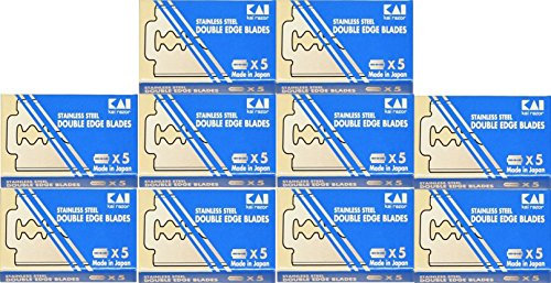 50 Lames de Rasoir KAI à double tranchant