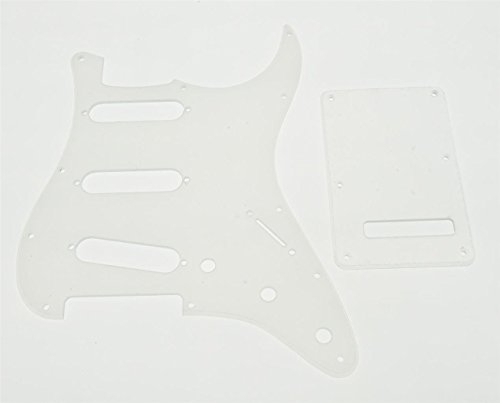 KAISH 11 Loch ST/Strat Style Pickguard SSS Pick Guard mit ST Back Plate Tremolo Trem Cover für USA/Mexico Stratocaster/Strat Clear Transparent
