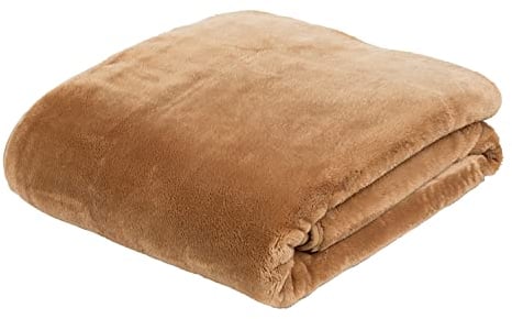 Gözze - Premium Cashmere-Feeling Wohn- und Kuscheldecke, 500 g/m², 220 x 240 cm - Sand