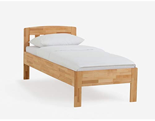 DICO Massivholz Einzelbett Komfortbett Seniorenbett 420.03, Kernbuche geölt 100x220 cm
