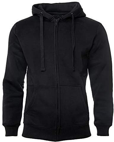 ROCK-IT Apparel Veste à Capuche Premium pour Hommes [S-5XL] Sweat-Shirt à Capuche Manches Longues - Parfaite pour l'automne et l'hiver-Capuche avec Cordon de Serrage Noir 3XL