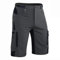 Hiauspor Kurze Hosen Herren, Leichte Wanderhose Atmungsaktiv Schnelltrocknen Cargo Bermuda Shorts Elastische Radlerhose MTB Fahrradhose Outdoorhose Sport Radhose Sommer mit 6 Taschen (Grau, L)