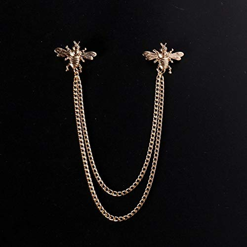 PRAK Broschen & Anstecknadeln Für Damen,Nette Biene Mode Broschen Stifte Mit Kette Quaste Tier Brosche Männer Anzug Hemd Kragen Anstecknadel Frauen Schmuck Geschenk Für Freunde