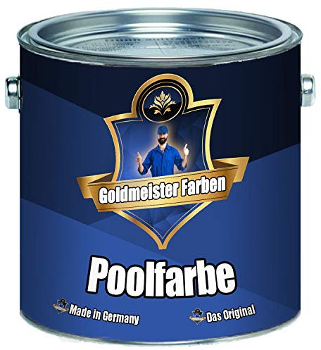 Goldmeister Farben Schwimmbeckenfarbe meisterhafte Poolfarbe Pool-Beschichtung Schwimmbecken-Beschichtung Badbeschichtung in Blau Weiß Grau Grün Seegrün Lichtgrau Anthrazitgrau (1 L, Hellelfenbein)