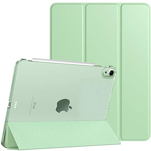 TiMOVO Hülle für iPad Air 11 Zoll (M3/M2-2025/2024), iPad Air 5./4. Generation (2022/2020) 10,9 Zoll Hülle, Schlank Schutzhülle mit Transparenter Rückseite, Auto Schlaf/Aufwach, Grün