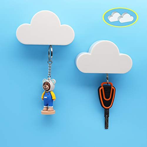 Meyerascal White Cloud Porte-clés magnétique pour mur Gris