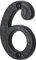 SISI UK® Black Cast Iron Numbers Front House Door Numbers with Antique Finish 3'' with Screws (Number 6)