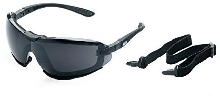 Alpland Bergbrille, Gletscherbrille, Skibrille, Moutain glasses mit höchstem SF Schutz Cat4 (Schwarz 008)