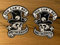 MG367 / 2X Brotherhood FTW Aufkleber je 9,5x8cm Biker Skull Rocker MC Chopper Custom Hot Rod Old School Vintage V8 USA Auto Tuning Sticker