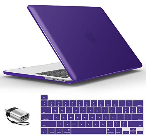 IBENZER Schutzhülle für MacBook Pro 13 Zoll (33 cm) M1 A2238 A2289 A2251 A2159 A1989 A1706 A1708, Hartschale und Tastaturabdeckung Typ C Apple Touch Bar (2020–2016), Ultra Purple, MT13-U. APU + 1TC