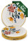 Lashuma Lot de 4 assiettes plates en céramique multicolores Ø 15 cm