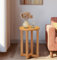 Hallowood Furniture Waverly Eiche Runder Beistelltisch - Massivholz Nachttisch, helle Eichenlampe, gelegentlich, kleine Pflanze, Sofa für Wohnzimmer & kleine Räume