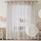CUCRAF Leinen Voile Vorhänge mit Ösen Gardine für Schlafzimmer Wohnzimmer, Leinenfarbe, H260 x B140cm 2er Set