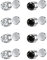 Crdifu Faux Nez Anneau Stud Magnétique Non Piercing Faux Septum Anneau en Acier Inoxydable Diamant Goujons