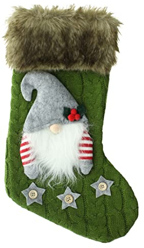 FRANK FLECHTWAREN Weihnachtsstrumpf Wichtel, Textil, Maße: Höhe 42 cm