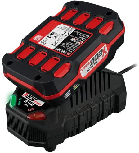 Parkside Batteria e Caricatore 20 V 2 Ah Per Trapano Smerigliatrice Seghetto Tagliasiepi Motosega Soffiatore