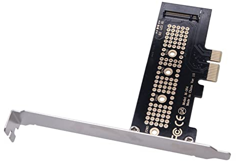 WANGCL NVME PCIE Adapter M.2 M-Key auf PCIE 1x mit Montagehalterung für Desktop-Motherboard-Festplattenerweiterung