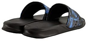 Reef Mens One Slide Flip Flops - Black Faded Palm Kayak or Kayaking - Waterproof Sprayproof - Reef Mens Footwear Size - 7