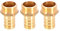 Lot de 3 raccords de tuyau cannelés en laiton 19 mm vers 1,9 cm mâle BSP fileté adaptateur de tuyau