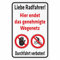 Indigos UG Aufkleber Liebe Radfahrer Hier endet das genehmigte Wegenetz Durchfahrt verboten 200x150 mm Hotel, Firma, Schutz, Kita, Arzt, Praxis, Wohnung Sicherheit Warnung