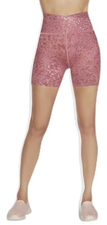 Skechers Damen Gosculpt Leopard Fahrradhose, 15,2 cm Shorts, Serenity Leopardenmuster, XL