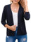 TASAMO Vintage Sweater 3/4 Sleeve Elegant Bolero Shrugs for Women（Large,Navy Blue）
