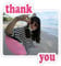 Ellie Yao Beach Wave Aufkleber mit Aufschrift Thank You