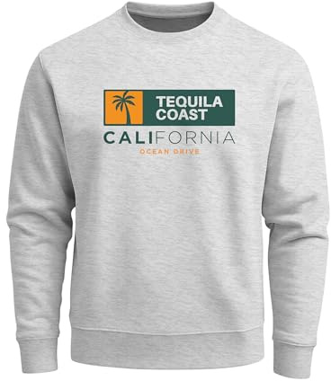 Neverless® Sweatshirt Herren Print California USA Tequila Coast Aufdruck Rundhals-Pullover Fashion Streetwear