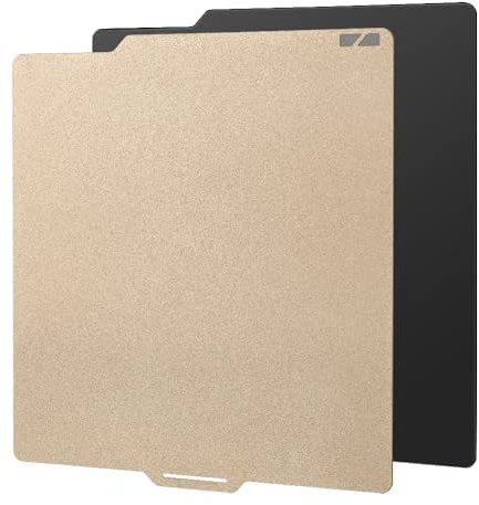 Comgrow PEI-Folie 257x257x2 mm für Bambu Lab 3D-Drucker, doppelseitige Bauplatte mit strukturiertem/glattem magnetischem Druckbett und flexibler Federstahlabdeckung Bambu Lab X1-Carbon, P1P und P1S