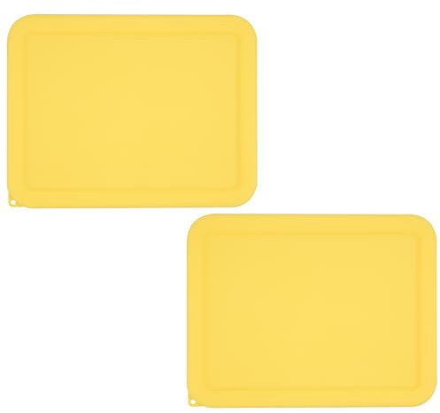 Viotiin 6 Cup Rectangle Silicone Storage Cover Lids Replacement for Pyrex 7211-PC Glass Bowls, (Container not Included) 2 Pack, Microwave, Dishwasher and Freezer Safe