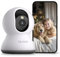 blurams Telecamera Wi-Fi Interno,2K Videocamera Sorveglianza,Rotazione a 360°,Visione Notturna, Rilevamento di movimento/suono,Audio Bidirezionale Compatibile con Alexa (Telecamera+64g Scheda)