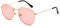 JCTAIFOO Occhiali da sole poligono moda per uomo e donna leggero telaio esagonale in metallo UV400 protezione occhiali, oro/rosa, taglia unica