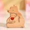 Personalisiertes Holzkunstpuzzle der Alleinerziehender Bärenfamilie mit 1-8 Namen, Holz Bär Skulpturen Desktop Ornament Weihnachts Home Tischdekoration, Geschenk für Familie, Oma, Opa Mama, Papa
