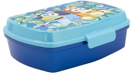 My sweety pop Brotdose – Lunchbox – für Kinder – Krippe – Kindergarten – Schule – Urlaub – Mahlzeit – 17 cm – Geschenkidee – Bluey – Blau – für Jungen, 50674