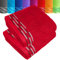 Lashuma Frottee Handtücher 50x100 Rot, Lugano 2er Set Baumwolle Handtücher mit Aufhänger