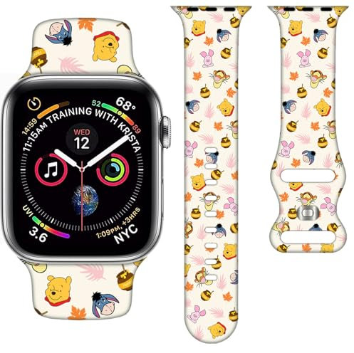 Cartoon Band Replacement, Compatible Apple Watch 38/40/41/42/44/45/46mm, Silicone iWatch Band for Women & Men - Series 10, 9, 8, 7, 6, 5, 4, 3, SE2
