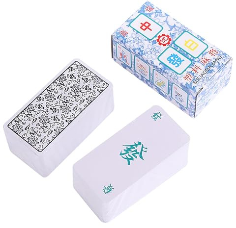 Nbhuiakl Cartes Mahjong 2023 | Cartes à Mahjong Traditionnel Chinois | 136 Jeu Cartes Mahjong Chinois | Cartes De Mahjong Cartes à Jouer | Jeux Cartes Mahjong |Impression Cartes Jeu Mahjong