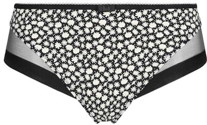DIM Femme Generous Classique X1 Culotte, Black Retro Daisy, S EU