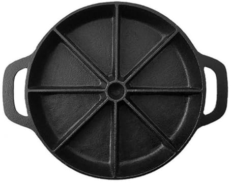 Cabilock Cast Iron Wedge Cornbread Skillet of Cornbread with Side Loop Handles Mini Cake Biscuit Pan Cookware for Biscuits, Muffins, Scones Baking