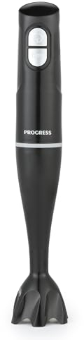 Progress EK6215 Hand Blender – Turbo Function, Stainless Steel Blade, Detachable Design, Easy Clean, Compact, Lightweight, One Button Operation, Soups, Sauces, Baby Food Blender, 200 W, Black