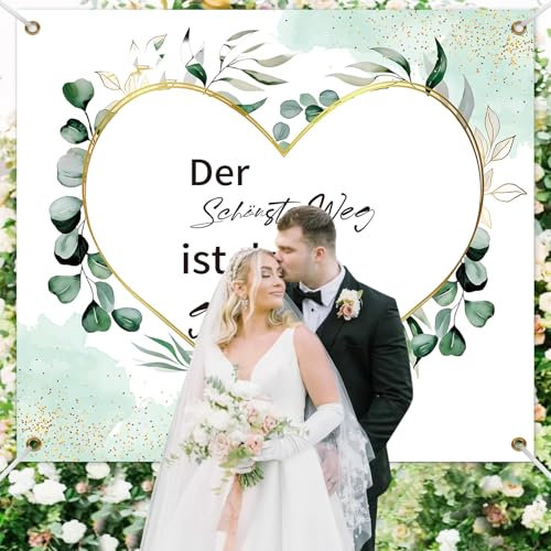 Hochzeitsherz zum Ausschneiden, STCRERAG Hochzeitslaken Polyester Laken Hochzeit Wiederverwendbar Hochzeitslaken mit Scheren und Seil 200 * 180cm Herz Ausschneiden Hochzeit für Hochzeitsdekorationen