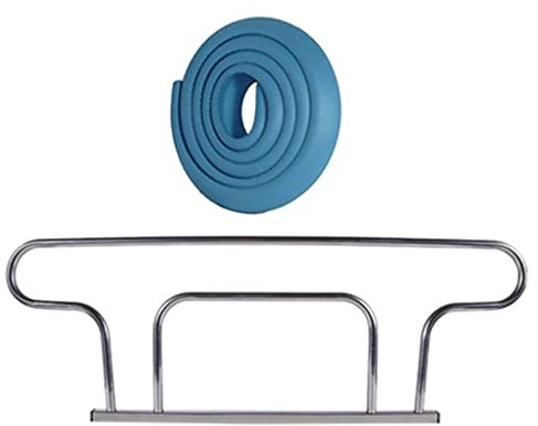 Bettgitter, Studentenwohnheim, Bettschutzgitter, erhöhte Trennwand, Schlafsaal, Fallschutz, Erhöhungsbett für Kinder und Erwachsene, Eisen (Farbe: Blau)
