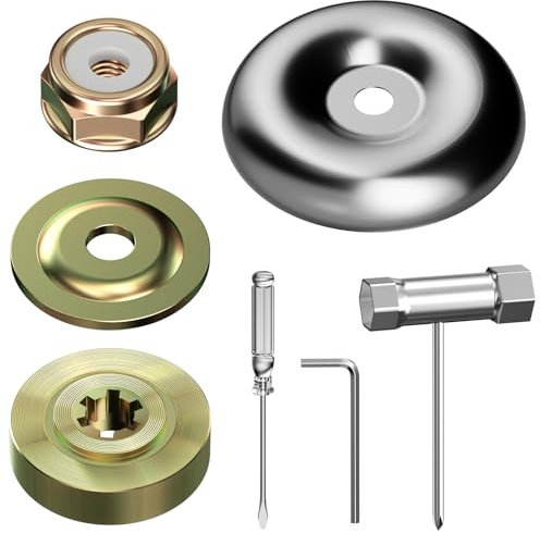 7 Stück Freischneider Ersatzteil Unkrautbürste Zubehör für Motorsense, Universal Freischneider Adapter, Ersatzteile für Motorsense Rasenmäher Ersatzteile, Rasentrimmer Messer Blade Adapter Kit