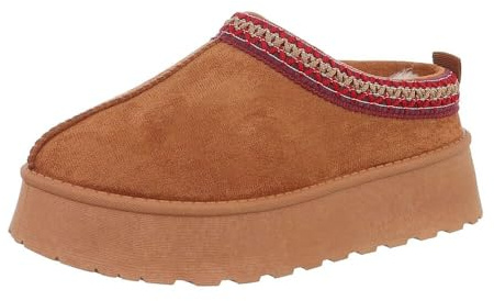 Ital Design Damen Stiefeletten mit flacher Sohle, runde Spitze, Camel, Gr. 38