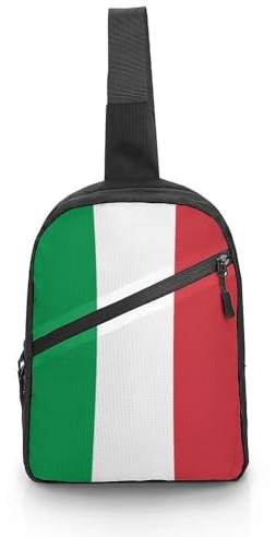 JZemdybill Crossbody-Tasche, Italien-Flagge, Brusttasche, Schultertasche für Reisen, Einkaufen, Sport, Stil:, One size
