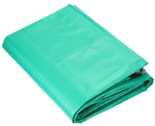 sourcing map Bâche lourde extra épaisse - 3 x 5 m - Imperméable - Multifonction - En polyéthylène pour toit, camping, terrasse, piscine, bateau, voiture (vert)